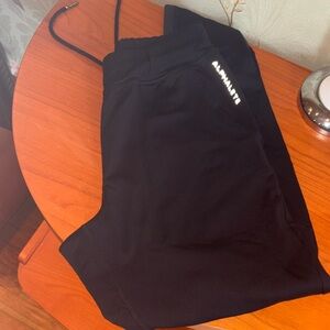 Alphalete Black Joggers with Side Logo